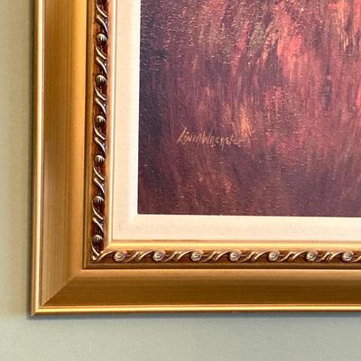 LOT 80: Artist Linda Wacaster Signed and Framed Wall Hanging