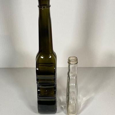 LOT 81: Vintage Still Life Wall Hanging and Pair of Violin Shaped Bottles