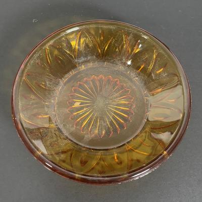 LOT 105: Vintage Rainbow Art Glass Pitchers, Viking Glass Candle Holders, Crackle Glass Pitchers