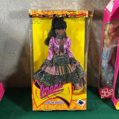 LOT 110: Vintage Doll Collection - Barbie, Imani African Fantasy, Tapsie & More