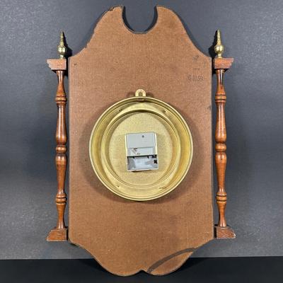 LOT 114: Bulova Vintage Wooden Wall Clock
