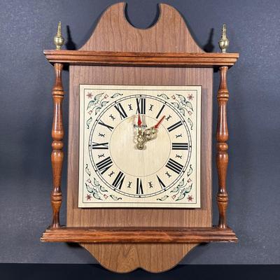 LOT 114: Bulova Vintage Wooden Wall Clock
