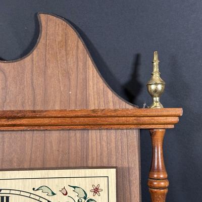 LOT 114: Bulova Vintage Wooden Wall Clock