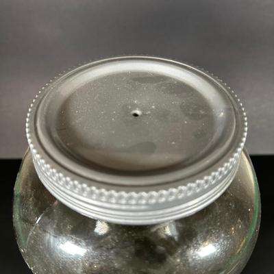 LOT 115: Frosted Prisma Glasses, Land O Lakes Mug, Mason Jars & More