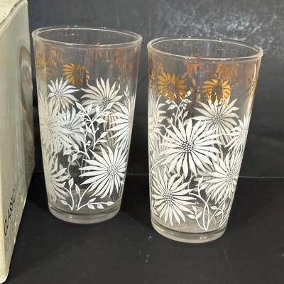 LOT 115: Frosted Prisma Glasses, Land O Lakes Mug, Mason Jars & More