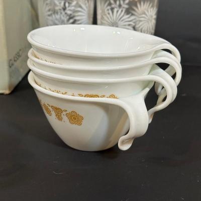 LOT 115: Frosted Prisma Glasses, Land O Lakes Mug, Mason Jars & More