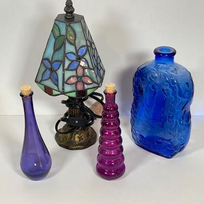 LOT 122: Beautiful Stained Glass Table Lamp & More