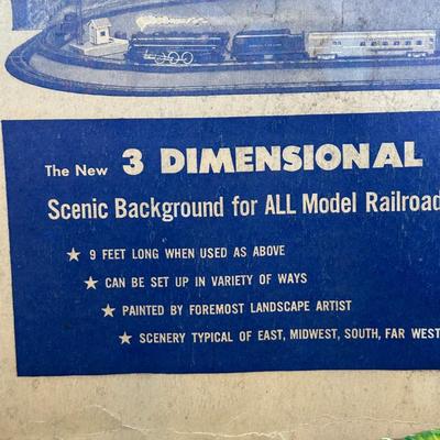 LOT 127: Vintage Trainorama 3D Scenic Background For Model Trains & More