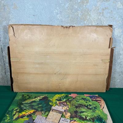 LOT 127: Vintage Trainorama 3D Scenic Background For Model Trains & More