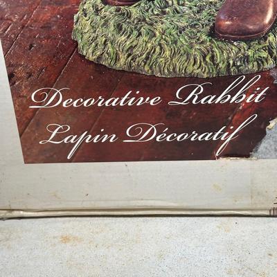 LOT 129: Home Decor Rabbit Figure in Original Box 33" Tall
