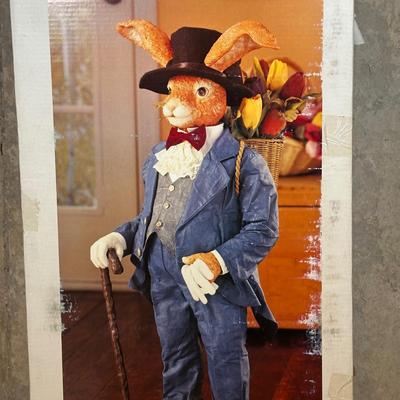 LOT 129: Home Decor Rabbit Figure in Original Box 33" Tall