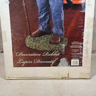 LOT 129: Home Decor Rabbit Figure in Original Box 33" Tall