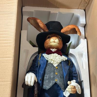 LOT 129: Home Decor Rabbit Figure in Original Box 33" Tall