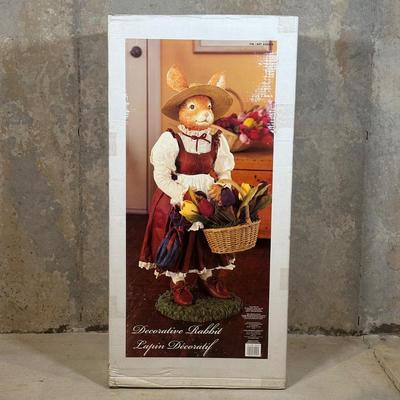 LOT 130: Home Decor Rabbit Figure in Original Box 32" Tall