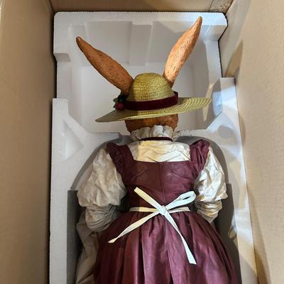 LOT 130: Home Decor Rabbit Figure in Original Box 32" Tall
