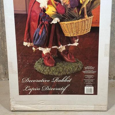 LOT 130: Home Decor Rabbit Figure in Original Box 32" Tall