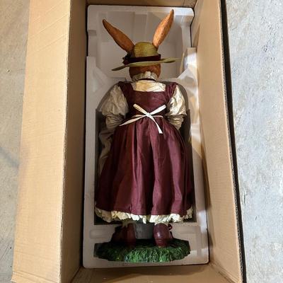 LOT 130: Home Decor Rabbit Figure in Original Box 32" Tall