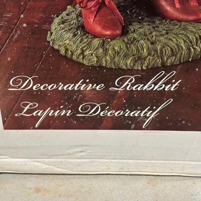 LOT 130: Home Decor Rabbit Figure in Original Box 32" Tall