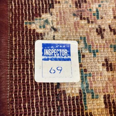 LOT 132: 47”x66” Vintage Handmade Floral Rug