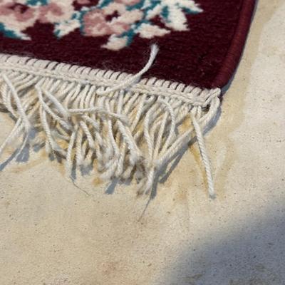 LOT 132: 47”x66” Vintage Handmade Floral Rug