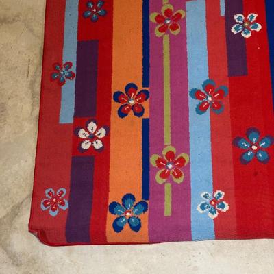 LOT 135: Beautiful Colorful Floral Rug