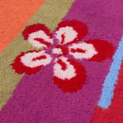 LOT 135: Beautiful Colorful Floral Rug