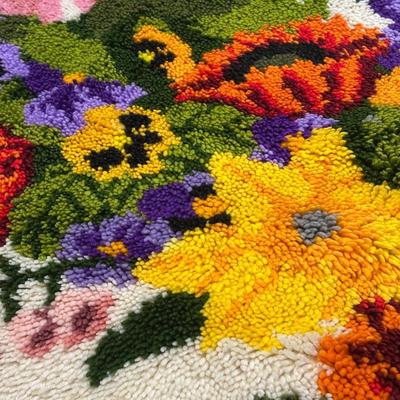 LOT 137: Handmade Vintage Floral Rugs