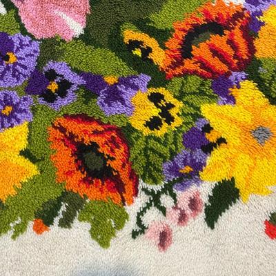 LOT 137: Handmade Vintage Floral Rugs