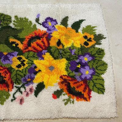 LOT 137: Handmade Vintage Floral Rugs