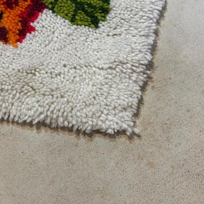 LOT 137: Handmade Vintage Floral Rugs