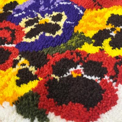 LOT 137: Handmade Vintage Floral Rugs