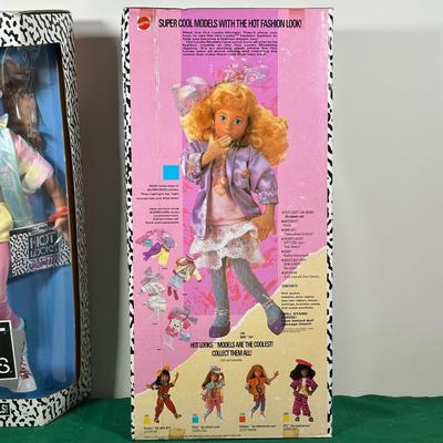 LOT 139: Vintage Mattel Hot Looks Dolls in Box w/ Accessories - Elkie & Mimi