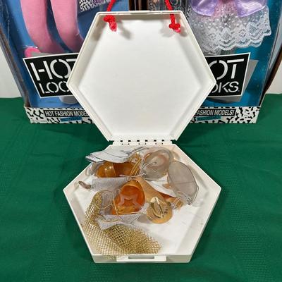 LOT 139: Vintage Mattel Hot Looks Dolls in Box w/ Accessories - Elkie & Mimi