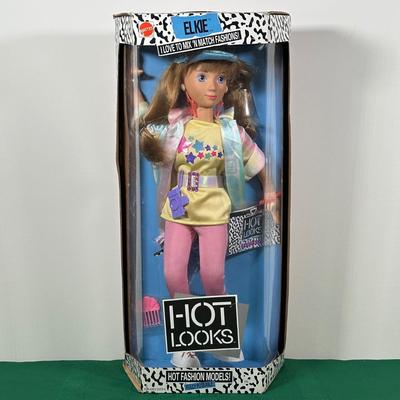 LOT 139: Vintage Mattel Hot Looks Dolls in Box w/ Accessories - Elkie & Mimi