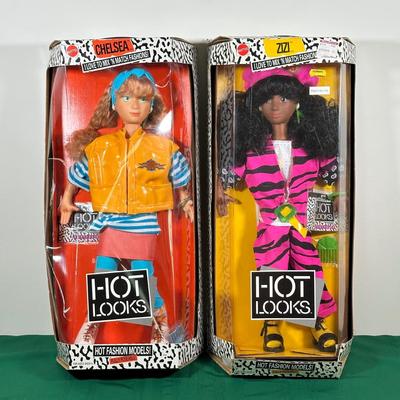 LOT 140: Vintage Mattel Hot Looks Dolls - Chelsea & Zizi w/ Box