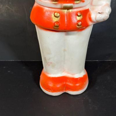 LOT 141B: Vintage Christmas Decor! Blow Molds, 10 Piece Light Set & Jolly Santa Round The Tree in Box