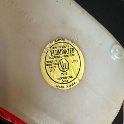 LOT 141B: Vintage Christmas Decor! Blow Molds, 10 Piece Light Set & Jolly Santa Round The Tree in Box