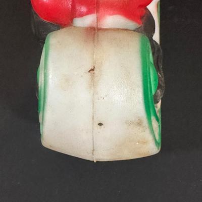 LOT 141B: Vintage Christmas Decor! Blow Molds, 10 Piece Light Set & Jolly Santa Round The Tree in Box