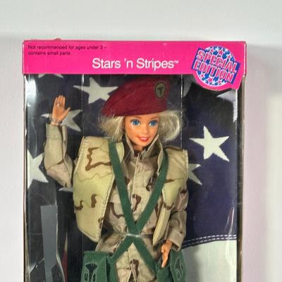 LOT 144: Vintage Navy, Air Force, Army & Marine Corps Barbie Collection w/ Box