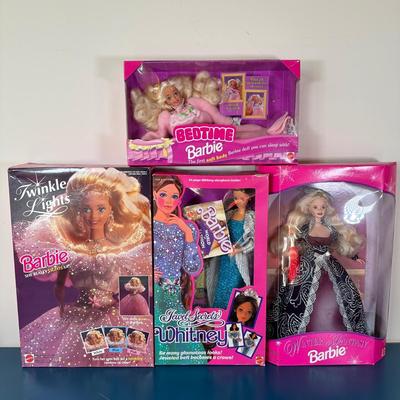 LOT 147: Vintage Barbie Collection - Bedtime Barbie, Twinkle Lights, Winter Fantasy & More