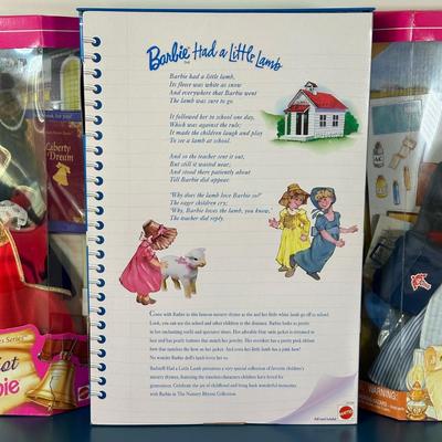 LOT 149: Vintage Barbie Had A Little Lamb, Patriot Barbie & Civil War Nurse Barbie in Package