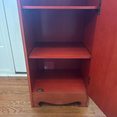 LOT 154: Hand Painted Wooden Cabinet