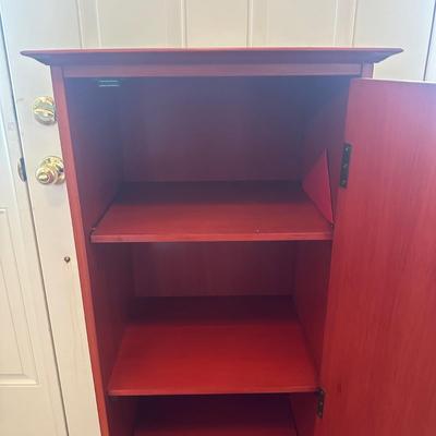 LOT 154: Hand Painted Wooden Cabinet