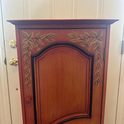 LOT 154: Hand Painted Wooden Cabinet