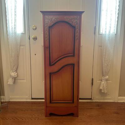 LOT 154: Hand Painted Wooden Cabinet