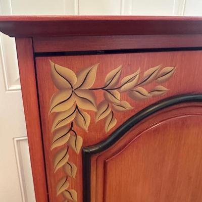 LOT 154: Hand Painted Wooden Cabinet