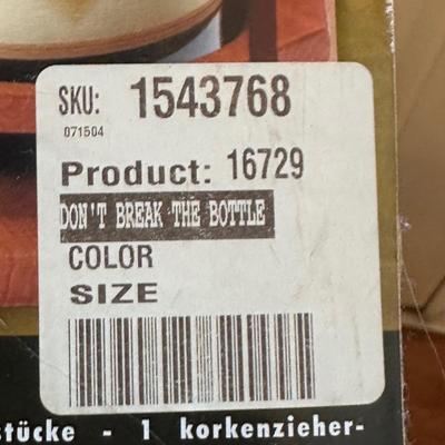 LOT 156: Wine / Bar Collection - Wine Rack, 8 Piece Bar Set, Don’t Break The Bottle & More