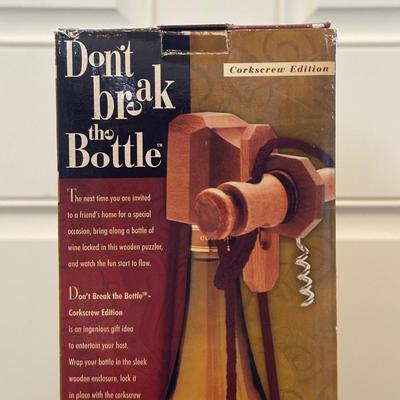 LOT 156: Wine / Bar Collection - Wine Rack, 8 Piece Bar Set, Don’t Break The Bottle & More