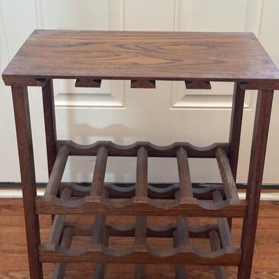 LOT 156: Wine / Bar Collection - Wine Rack, 8 Piece Bar Set, Don’t Break The Bottle & More