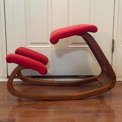 LOT 157: Ergonomic Wooden Kneeling Stool